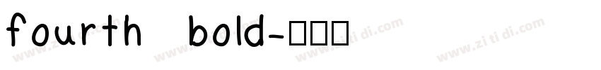 fourth bold字体转换